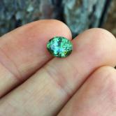 Large And Unheated Natural Green Montana Sapphire 2.18 Carats