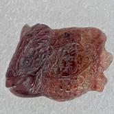 Natural Multi-Color Banded Tourmaline Hand-Carved Koi Fish 13.50 Carats