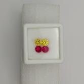 7 mm Matched Pair Lab Grown Ruby Yellow Sapphire Corrundum 