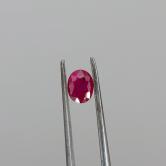 Natural Burmese Ruby - Vivid Red Oval Facet 0.67 Carats