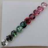 Quality Multi-Color Tourmaline Suite Nigeria 4.5 mm 3.42 Carats