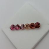 Pink Tourmaline Suite Nigeria 4.5 mm 2.15 Carats