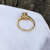 Natural 2.60 Carat Pink Ceylon Sapphire and Diamond 14 kt Ring 