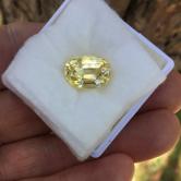 Big and Bright Natural  Yellow Sapphire Sri Lanka 9.80 Carats
