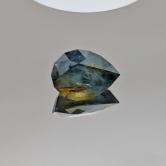 Large Natural Blue Montana Sapphire With Yellow Yolk 2.95 Carats
