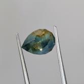 Large Natural Blue Montana Sapphire With Yellow Yolk 2.95 Carats