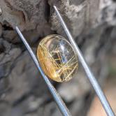 Very Pretty Golden Rutile Quartz Cabochon 5.39 Carats