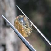 Very Pretty Golden Rutile Quartz Cabochon 5.39 Carats