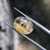 Very Pretty Golden Rutile Quartz Cabochon 5.39 Carats