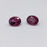 Pretty Ceylon Rose Rhodolite Garnet Pair 4.54 Carats